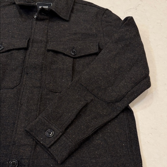 Todd Snyder Italian Boucle Knit Shirt Jacket Size Medium - Picture 10 of 10